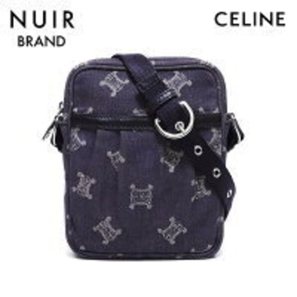 Celine Shoulder Bag Denim Navy Blue